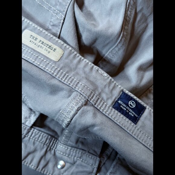 AG Adriano Goldshmied Chino Pants 34 x 34 Men’s Gray The Protege Straight Leg - Picture 10 of 11